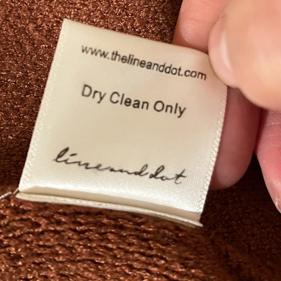 REVOLVE Line and Dot Burnt Orange Duster Open Front Cardigan w/ Belt & Pockets L - Picture 15 of 16